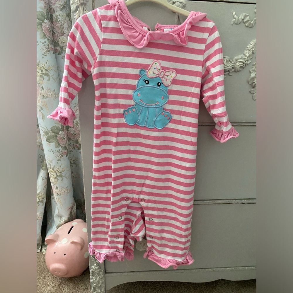 Stichy Fish One Piece 18Month Hippo Pink Outfit